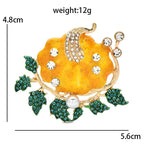 PENDRA Pumpkelle Lovely Enamel Pumpkin Brooch