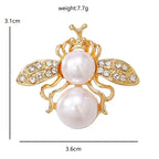 PENDRA Classical Pearl Bee Brooch