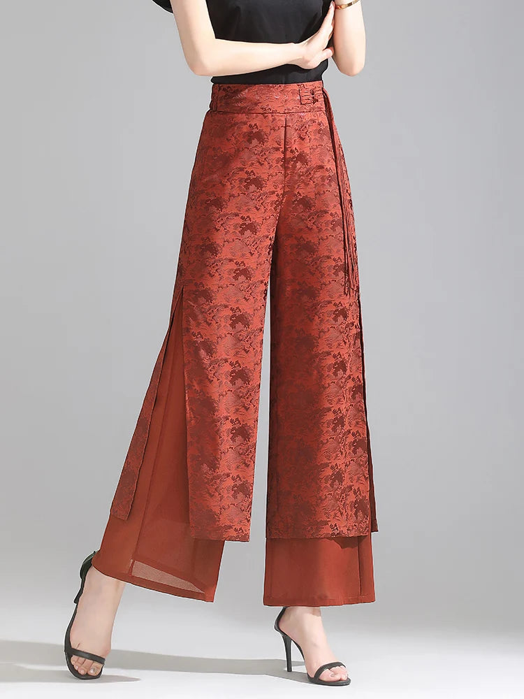 PENDRA Chiffon Wide Trousers Pants