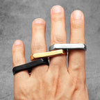 Connect Two Fingers Men Rings Stainless Steel Unique Punk Rock Women Jewelry Fashion Accessories Stranger Things Gift Wholesale