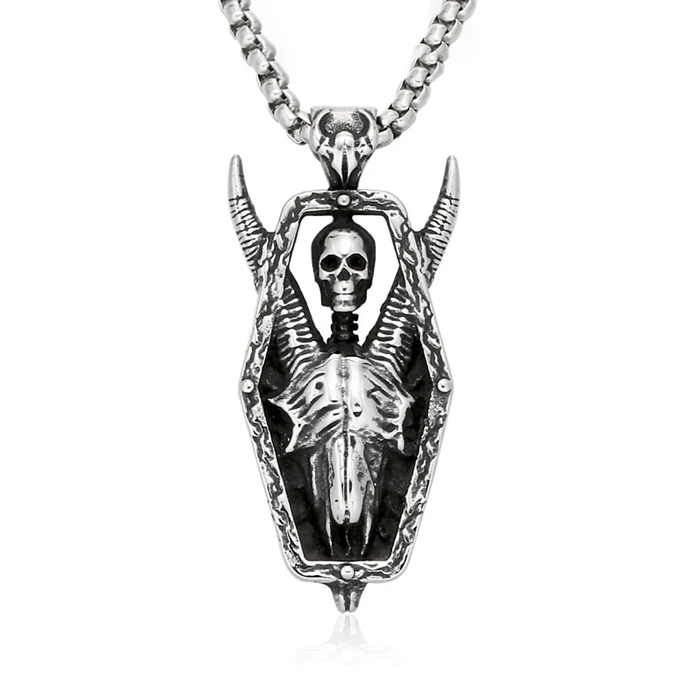 PENDRA Skullpunk Gothic Hip Hop Skull Pendant