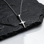 Simple Trendy Star Necklace for Men Boys,Silver Color Stainless Steel 4-Point Star Pendant,Hip Hop Minimalist Jewelry Gift