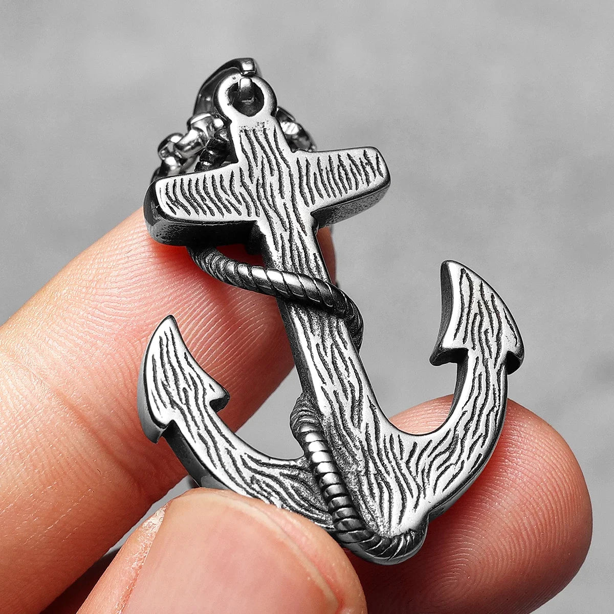 PENDRA Pirate Anchor Steel Necklace