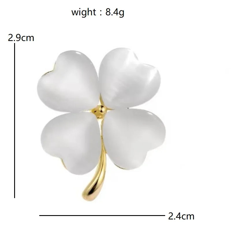 PENDRA Clovera Clover Flower Brooch