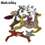 PENDRA Vintage Deer Christmas Brooch