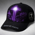 Purple Neutral Adjustable Christian Declaration Hat - "God Is Good" Religious Theme Baseball Cap, Suitable for Church Activities