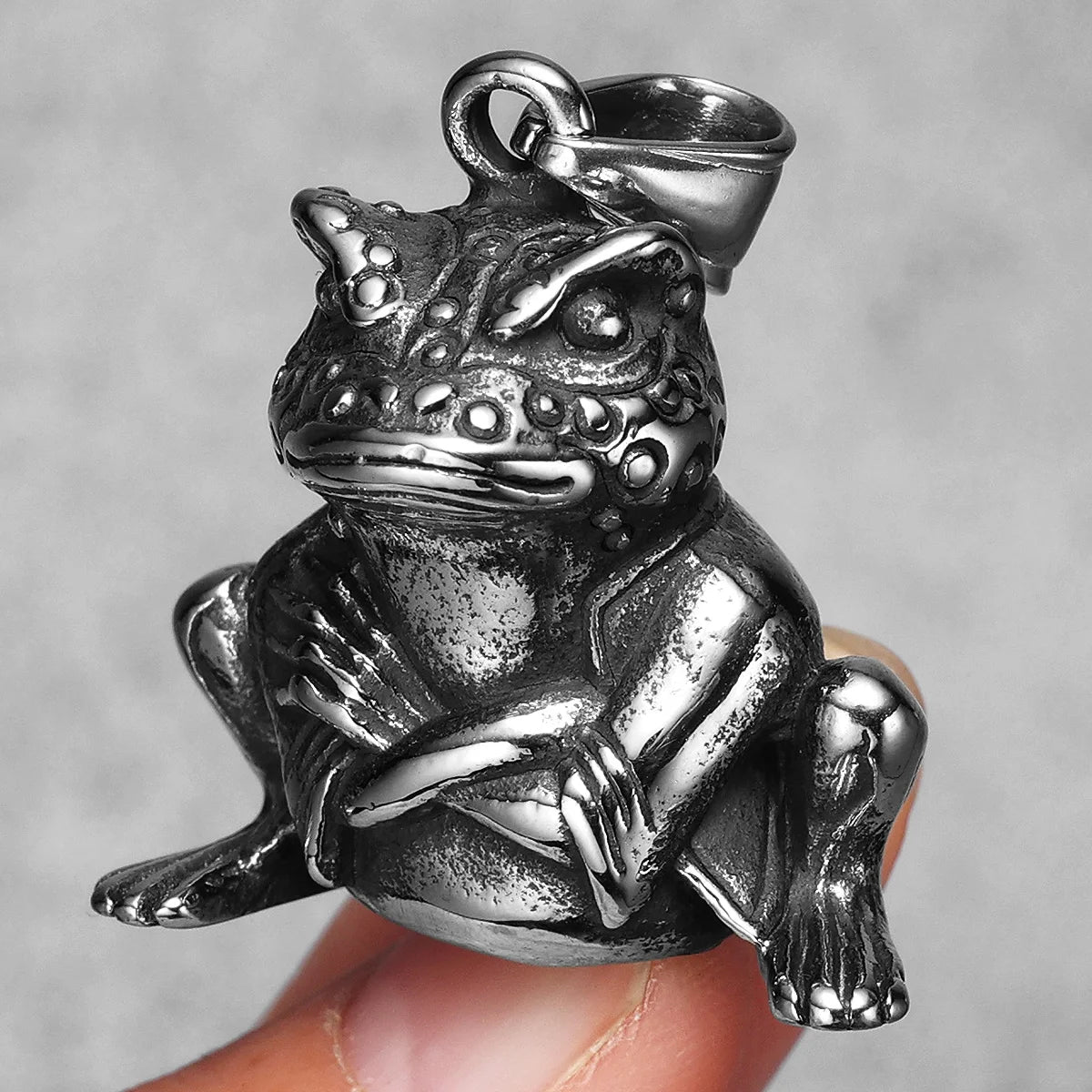 PENDRA Immortal Toad Frog Steel Necklace
