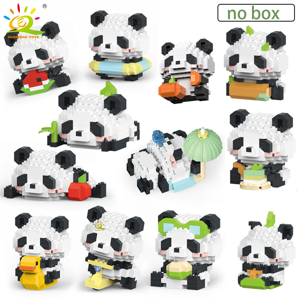 PENDRA Cute Panda Micro Building Set