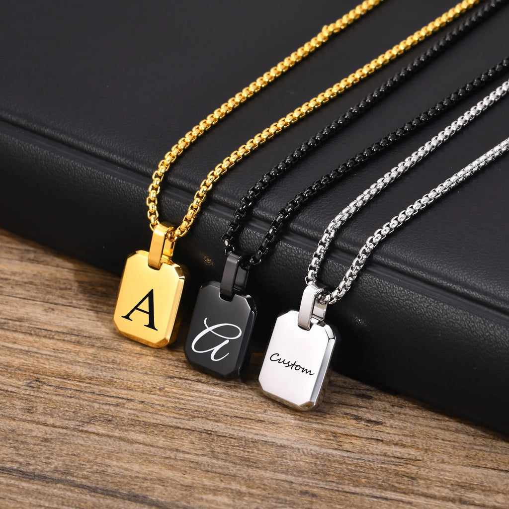 PENDRA Square Box Pendant Necklace