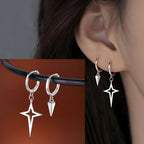PENDRA Geometry Hoop Sterling Earrings