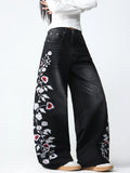 PENDRA American Floral Embroidered Jeans
