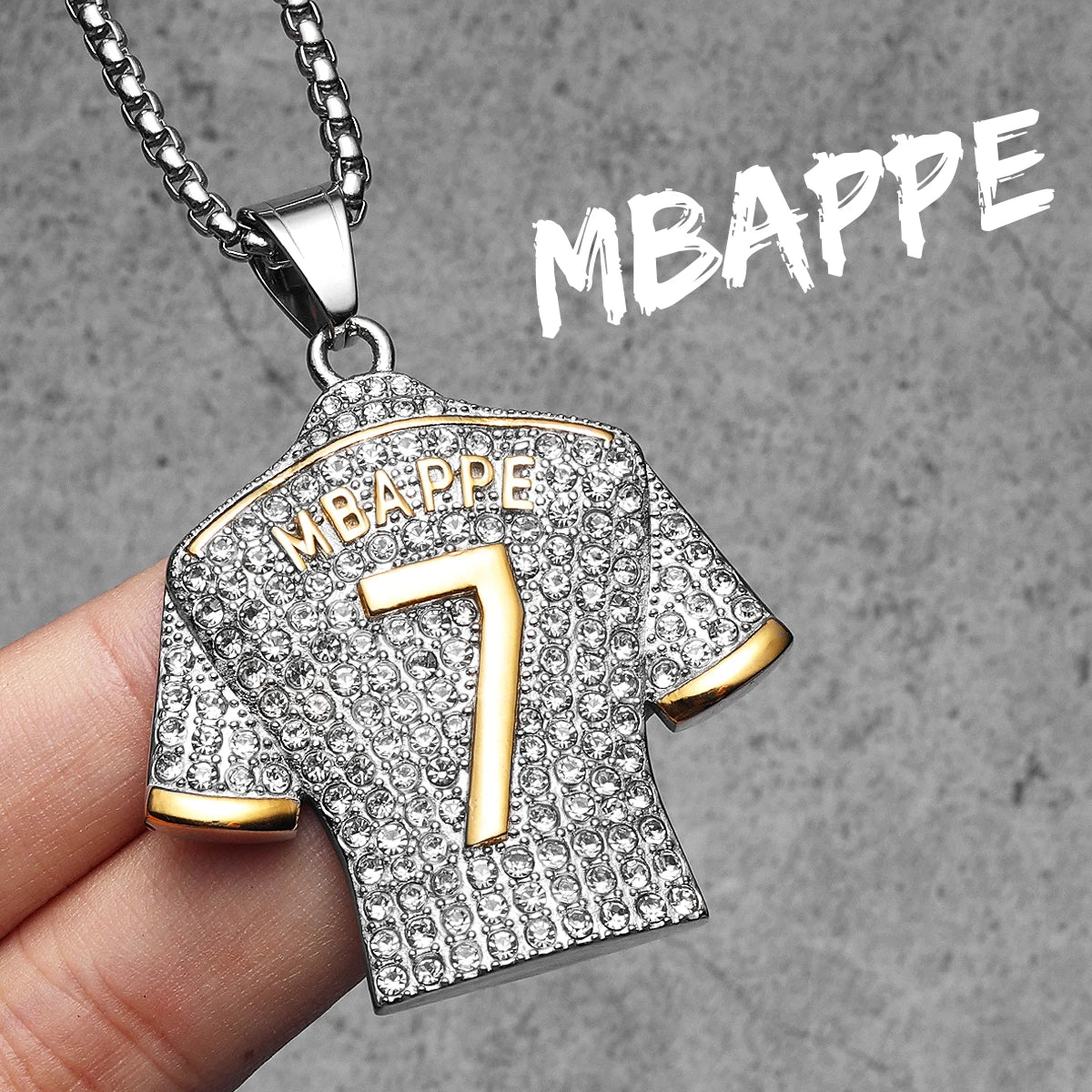PENDRA Football Jersey Mbapp Steel Necklace