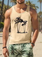 PENDRA Sleeveless Hawaiian Crew Neck Tank Beach Tank Top