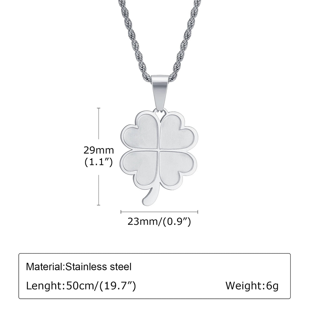 PENDRA Clover Leaf Rope Pendant Necklace