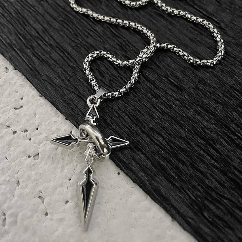 PENDRA Crossduo Gold and Silver Plated Cross Necklace