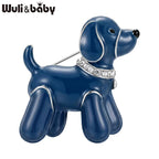 PENDRA Balloonpup 2-Color Enamel Rhinestone Dog Brooch