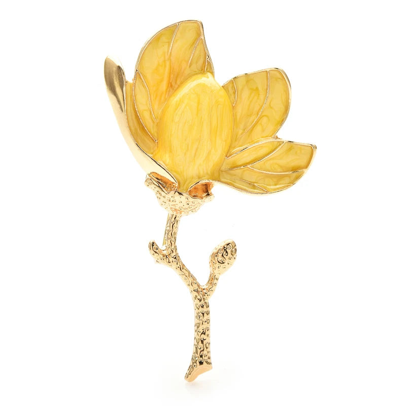 PENDRA Magnoliette Charming Magnolia Flower Brooch