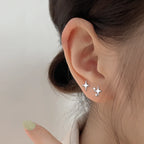 PENDRA Silver Gold Stamp Earrings