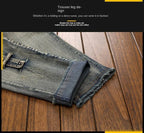 High Quality Fashion Luxury Retro Men's Denim Jeans Korean Style Vintage Casual Punk Motorcycle Designer Riding Cargo Jeans