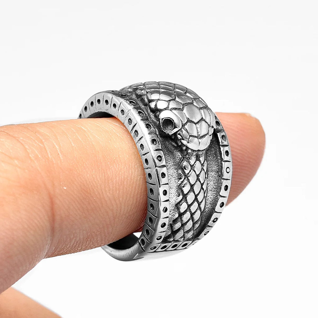 PENDRA Ouroboros Snake Animal Steel Ring