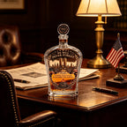 Patriotic 9/11 Memorial Glass Decanter 350mL 25th Anniversary Tribute Liquor Bottle Decorative Collectible Keepsake Gift