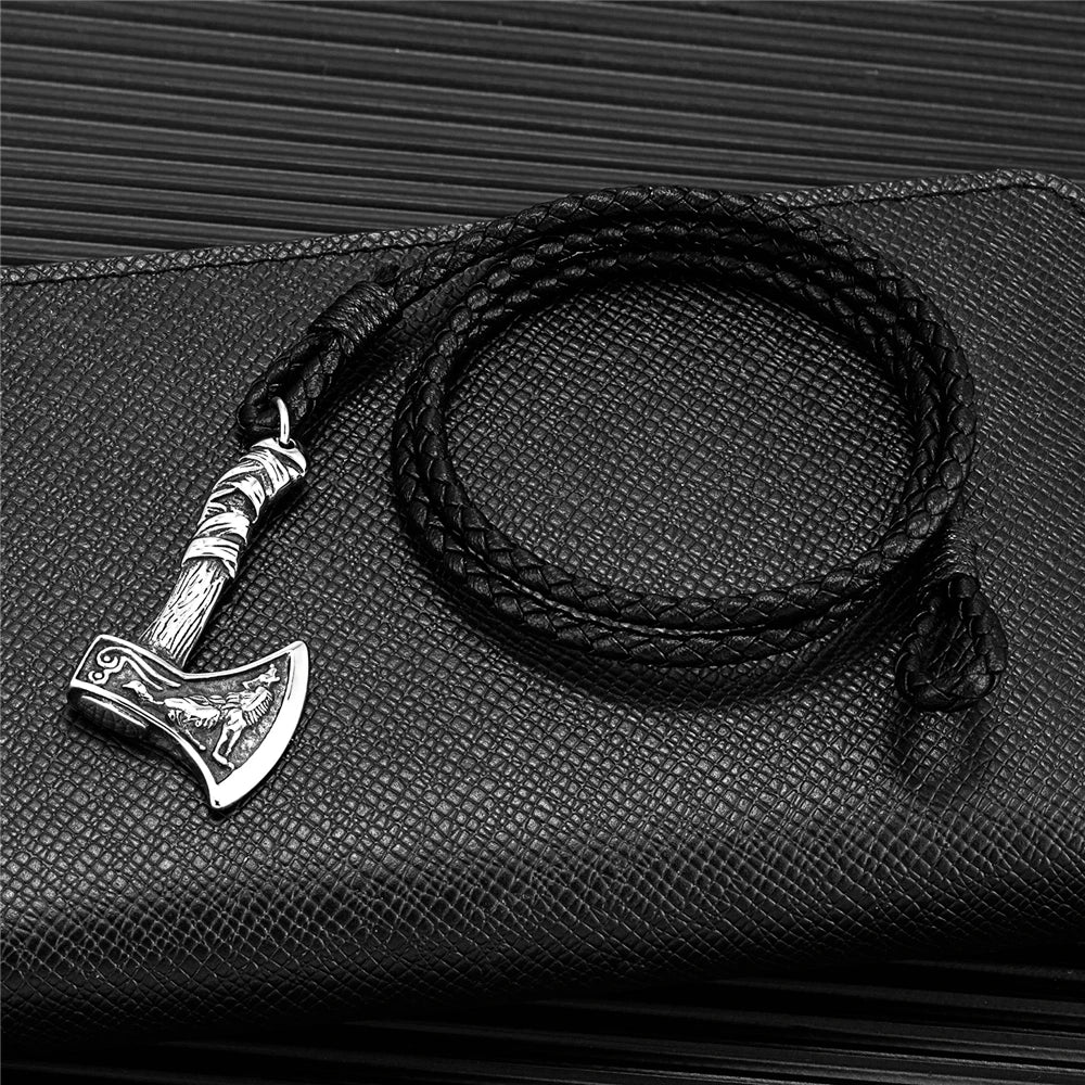 PENDRA Wolf Rune Leather Bracelet