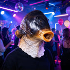 Funny Fish Latex Mask Halloween Costume Realistic Carp Head Mask for Party Cosplay Masquerade
