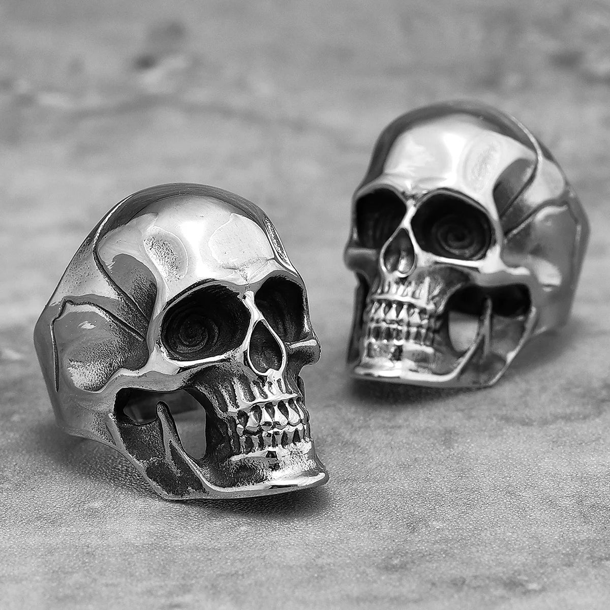 Gothic Punk Skull Stainless Steel Mens Rings Retro Trendy Domineering for Male Boyfriend Biker Jewelry Creativity Gift Wholesale