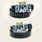 PENDRA Galaorae Black Rivet Studded Luxury Belt