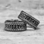 PENDRA Nordic Characters Boyfriend Steel Ring