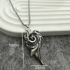 PENDRA Phoenixspiral Stainless Steel Phoenix Pendant