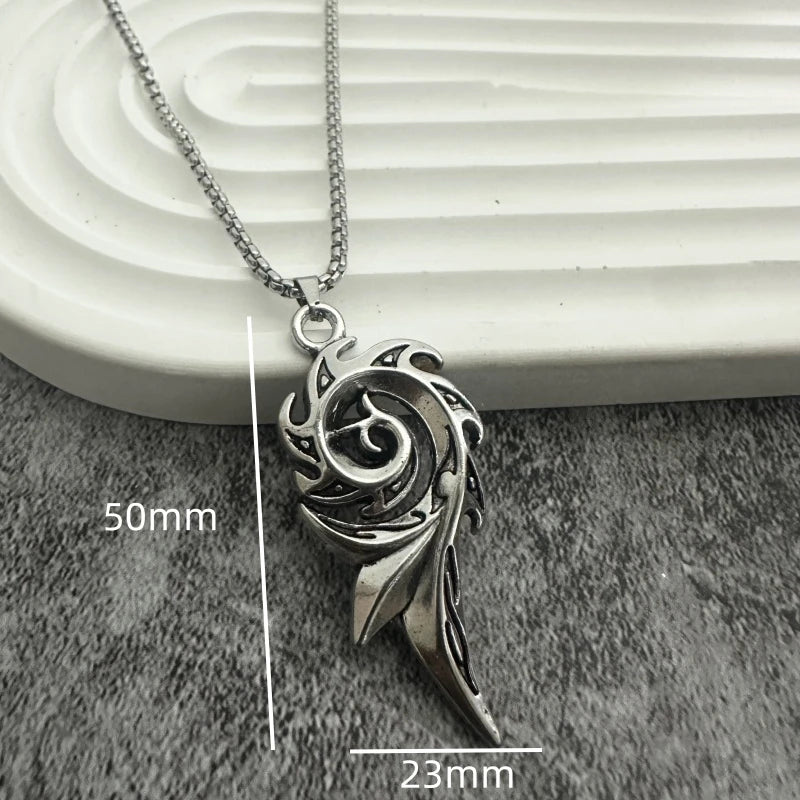 PENDRA Phoenixspiral Stainless Steel Phoenix Pendant