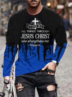PENDRA Printed Long Sleeve God T-Shirt