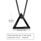 PENDRA Triangle Box Pendant Necklace