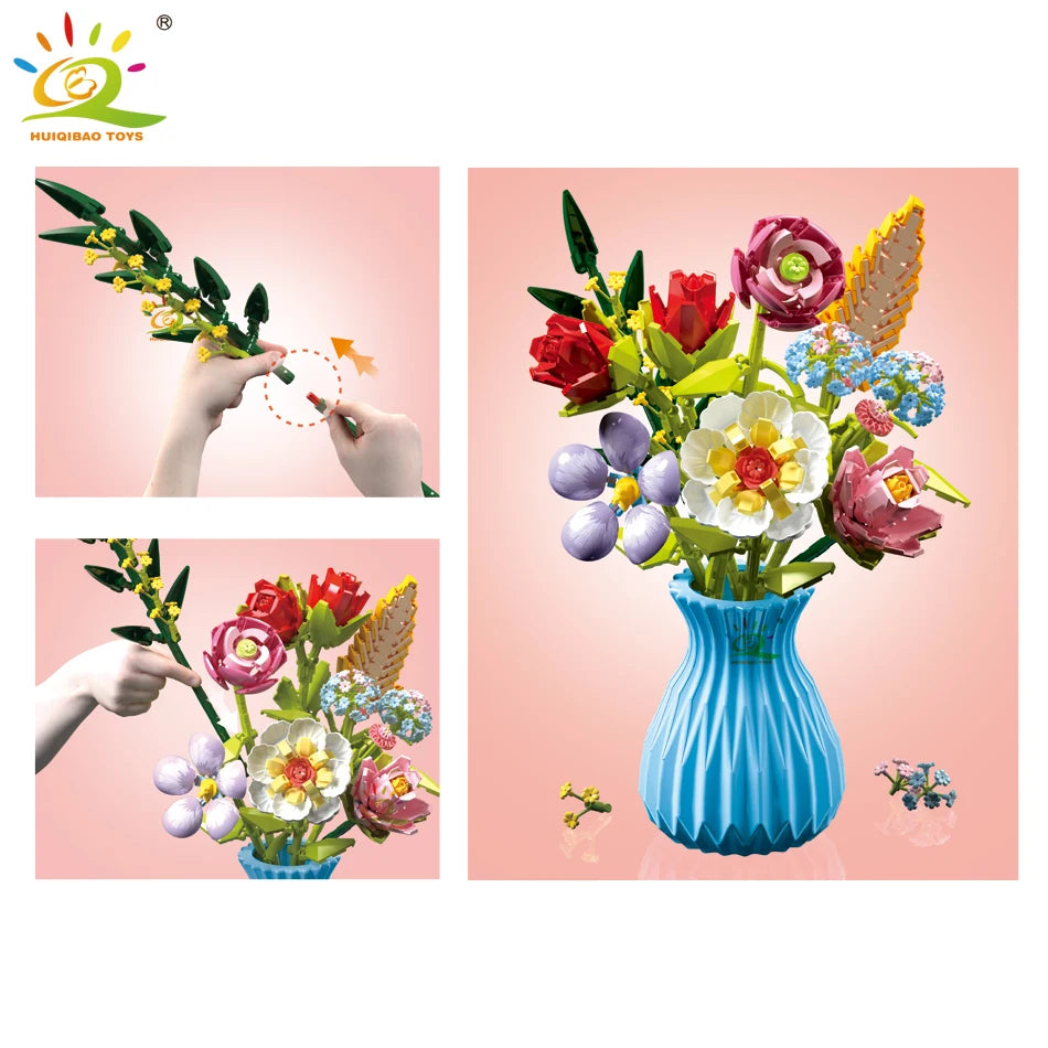 PENDRA Bouquet Plants Floral Building Set