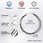 Rock Punk Layering Necklace for Men,Casual Vintage Beads Leather Collars,Birthday Party Jewelry Gift