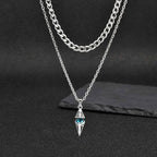 PENDRA Stone Blue Chain Necklace