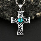 PENDRA Vikingeye Blue Eye Cross Pendant