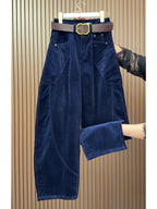 PENDRA Curved Cut Woolen Wide Leg Pants