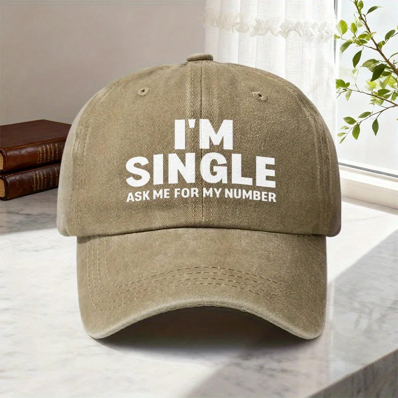 PENDRA Single Ask Number Funny Dating Singles Parties Adjustable Baseball Cap