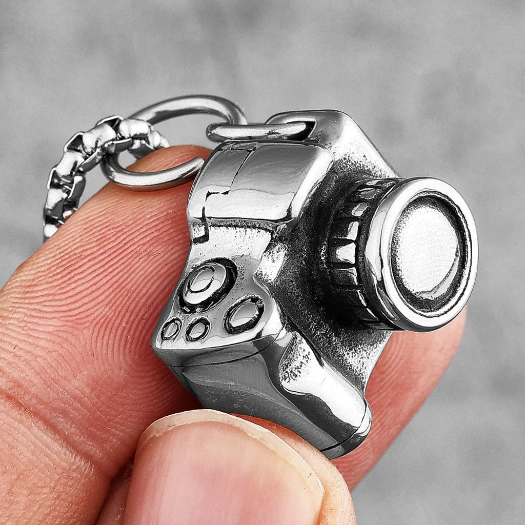 PENDRA SLR Camera Boyfriend Steel Necklace