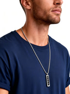 PENDRA Bar Silver Pendant Necklace