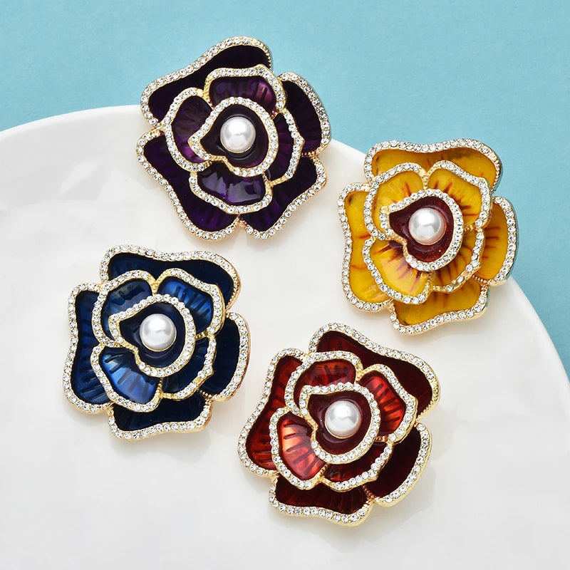 PENDRA Camellia Beautiful Flower Brooch