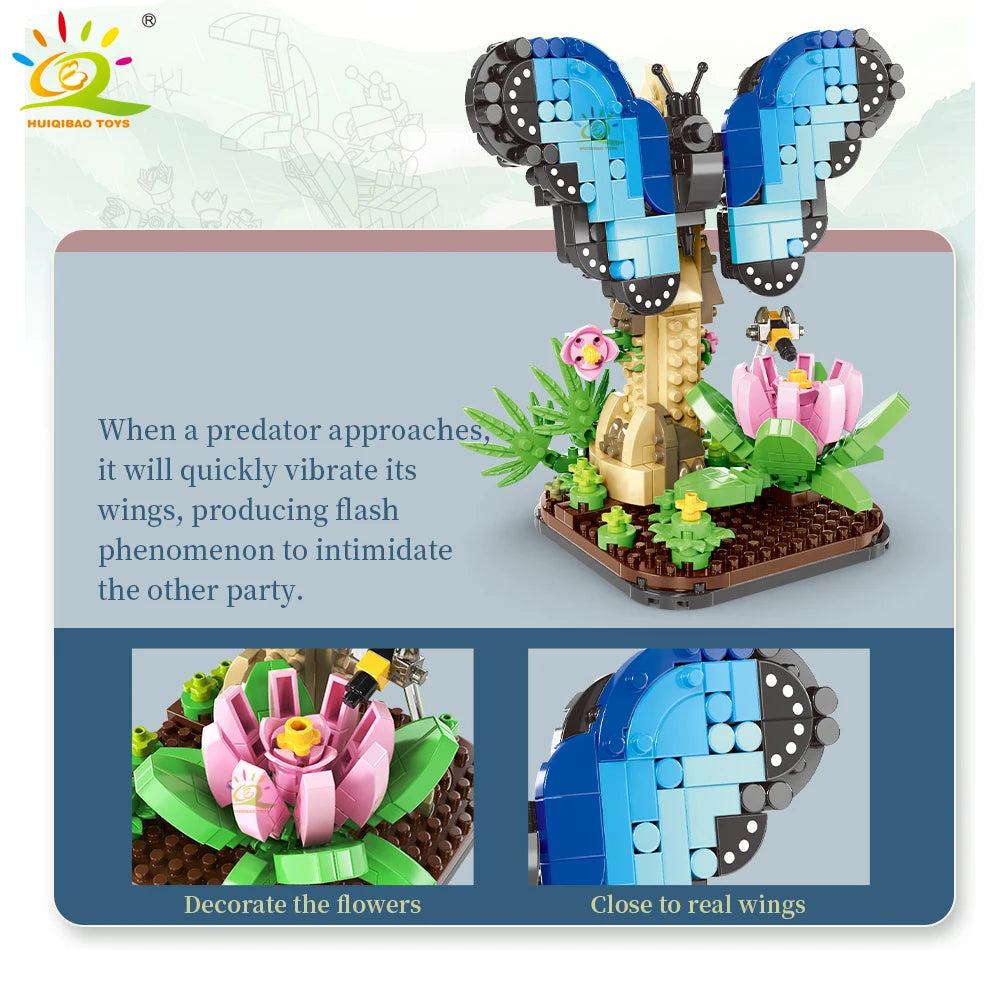PENDRA Insect Butterfly Floral Building Set