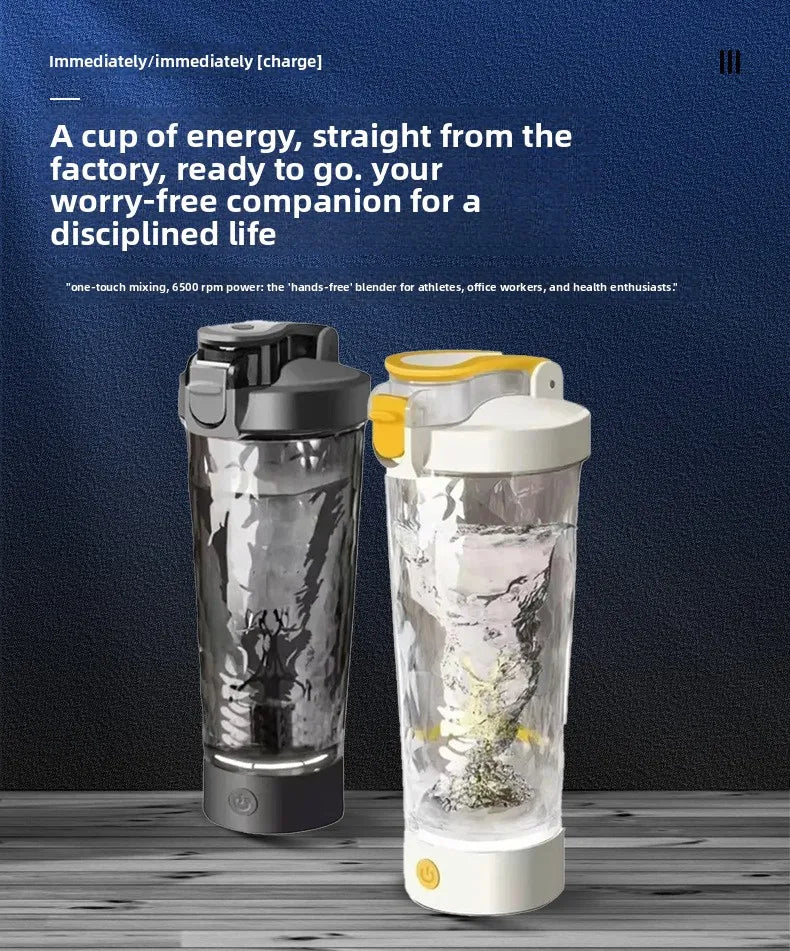 Rechargeable Electric Protein Shaker, Automatic Mixing Blender Bottle, BPA Free Portable Water Cup for Gym, Travel, Hiking,