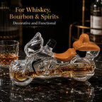 Creative Motorcycle Glass Whiskey Decanter Decorative Spirit Bottle Clear Glass Liquor Container Collectible Home Bar Ornament