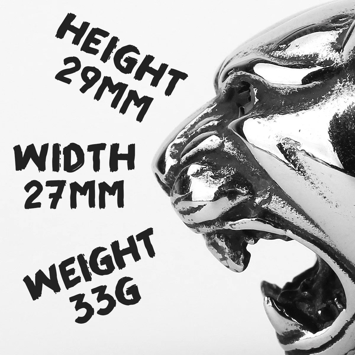 PENDRA Leopard Animal Punk Ring
