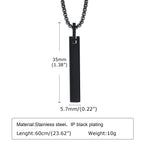 PENDRA Bar Vertical Box Pendant Necklace