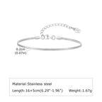 Men's Thin Chain Bracelets,Stainless Steel Silver Color Adjustable Metal Wristband,Classic Hip Hop Trendy Chain Gift