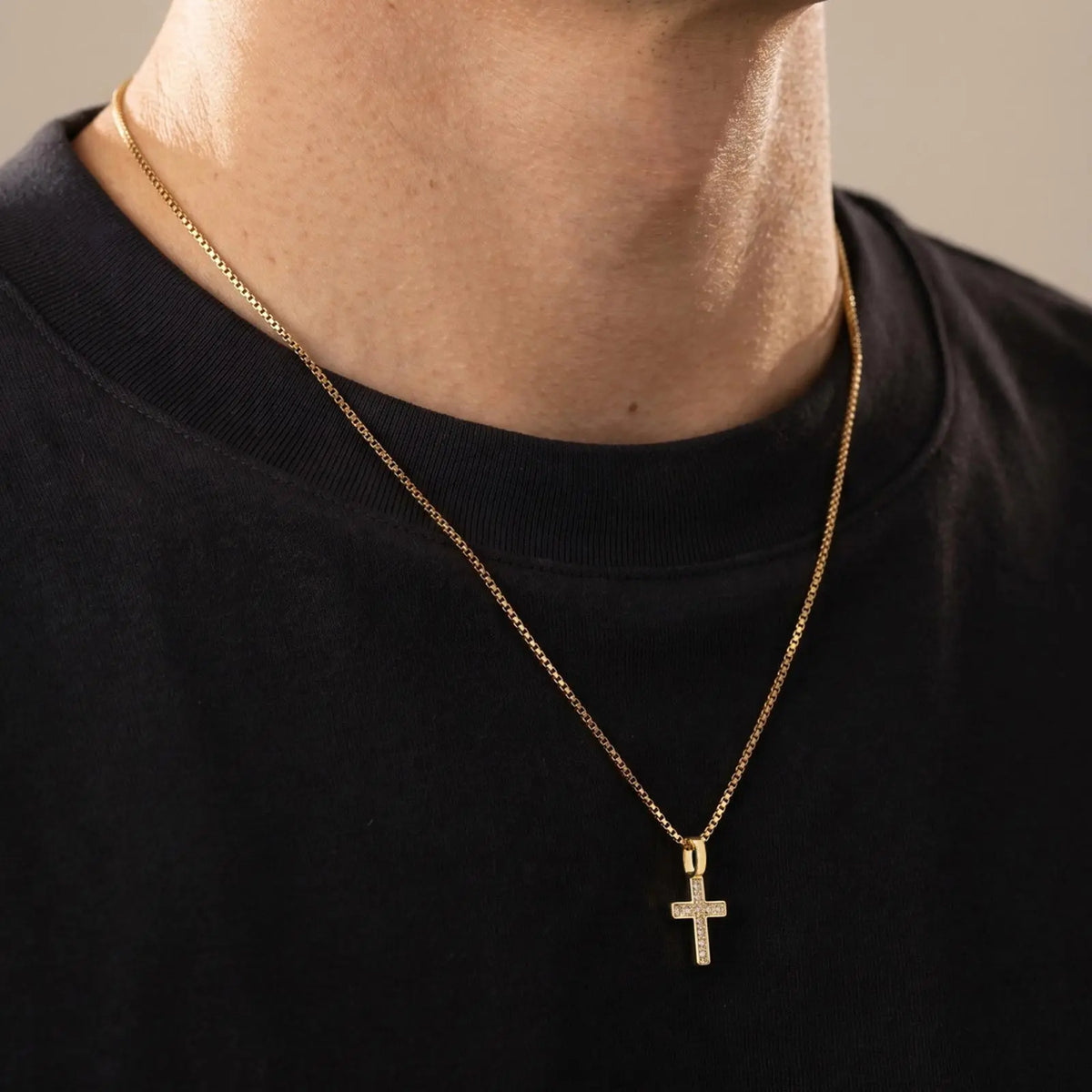 PENDRA Cross Zircon Pendant Necklace